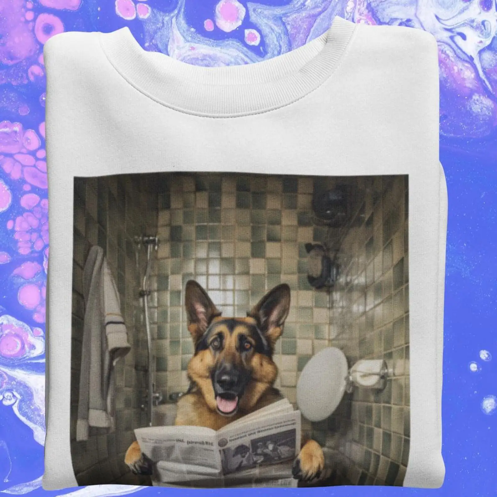 Quirky Vintage Fashion - Funny German Shepherd T shirt Quirky