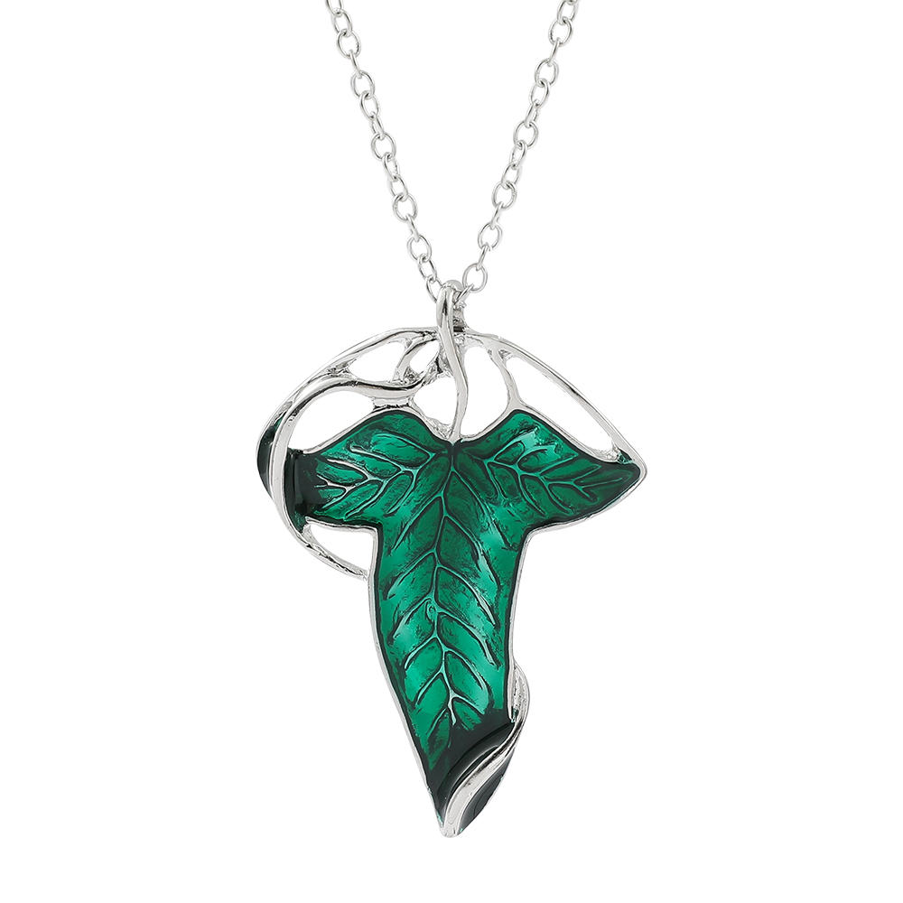 Vintage Fashion Online - Vintage Green Leaf Pendant Necklace Exquisite