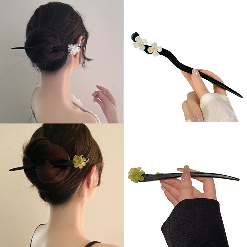 Vintage Fashion Online - Vintage Chinese Style Wooden Flower Hair