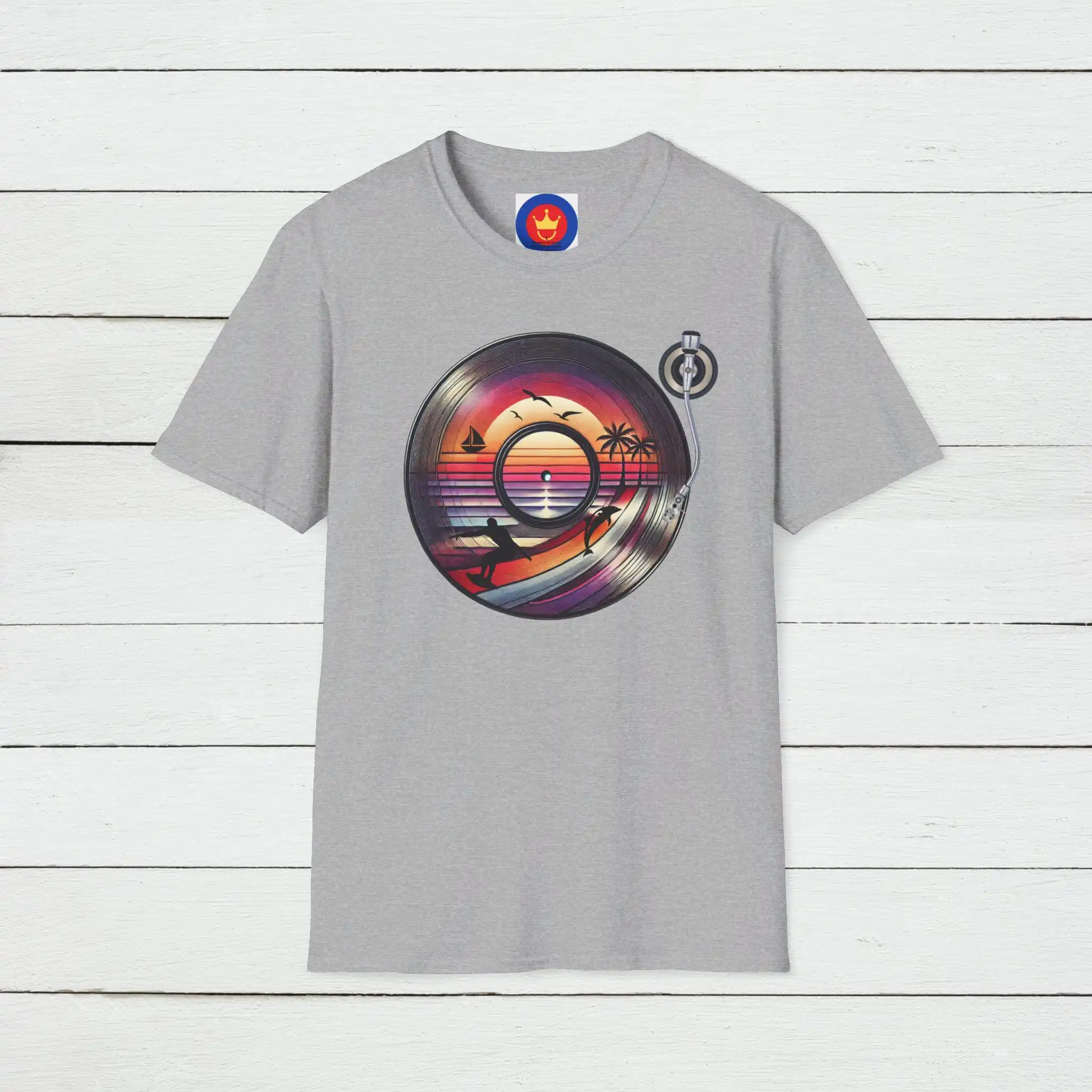 Retro Beach Vinyl T Shirt Vint - Vintage Vibes Fashion ulasan dan harga