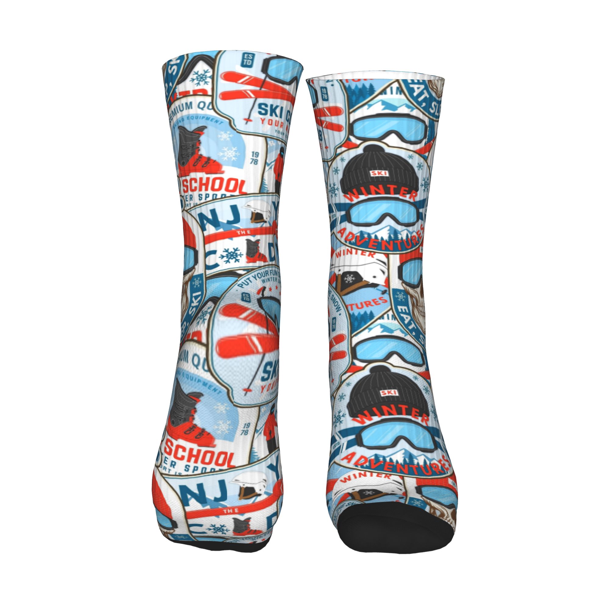 Vintage Red Blue Ski Club Seam - Vintage Fashion Dress ulasan dan harga