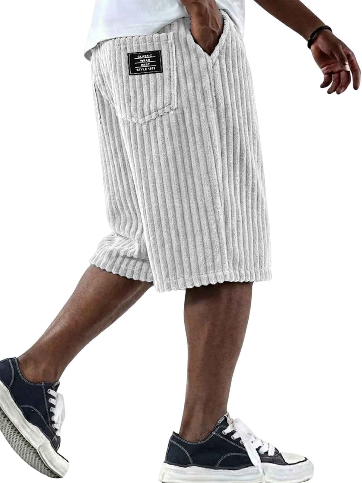 Summer New Men's Corduroy Shor - Retro Track Pant ulasan dan harga
