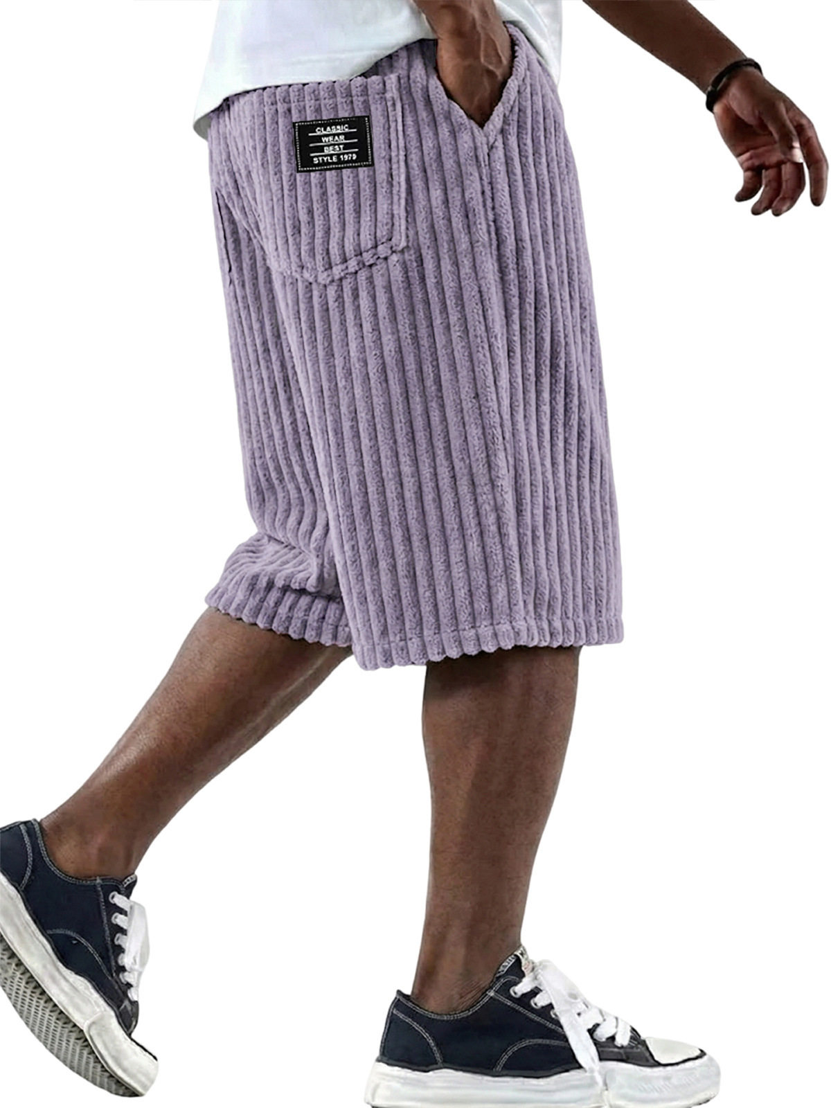 Summer New Men's Corduroy Shor - Retro Track Pant ulasan dan harga