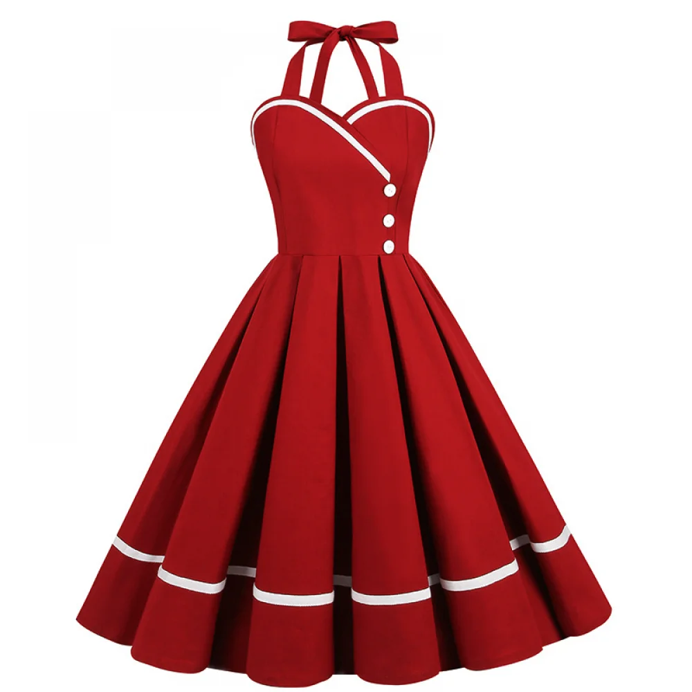 Halloween  50s 60s 80s Retro D - Vintage Fashion Dress ulasan dan harga