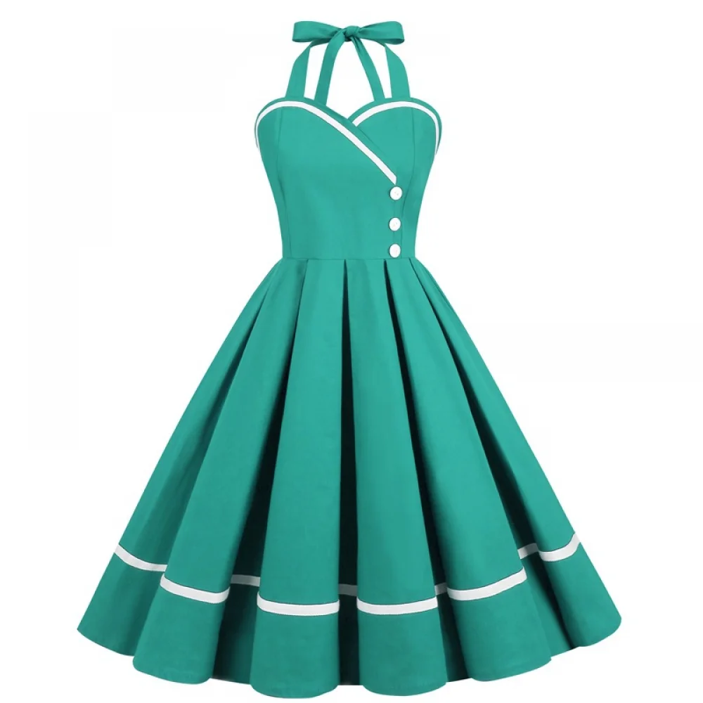 Halloween  50s 60s 80s Retro D - Vintage Fashion Dress ulasan dan harga