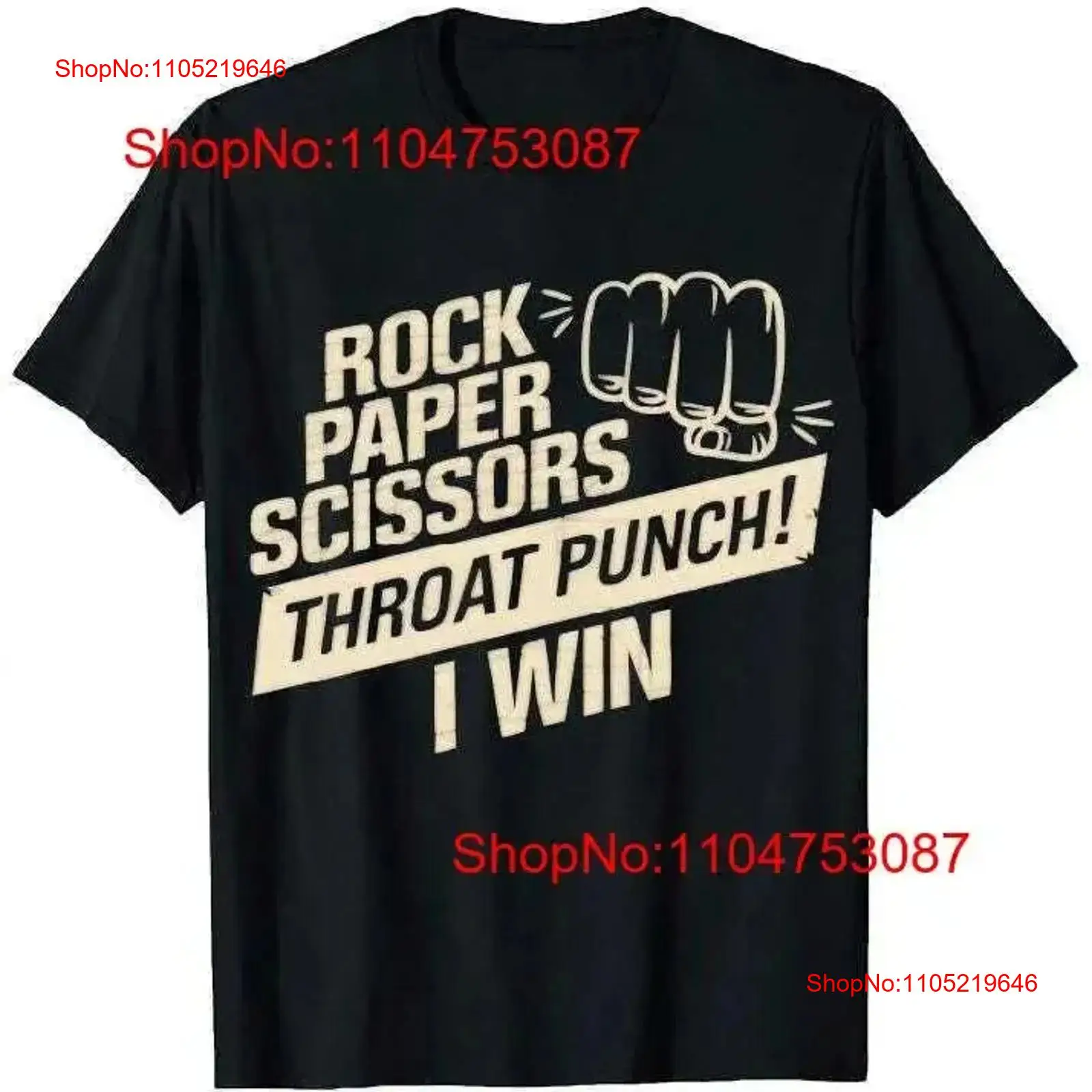 Rock Paper Scissors Throat Pun - Quirky Vintage Fashion ulasan dan harga