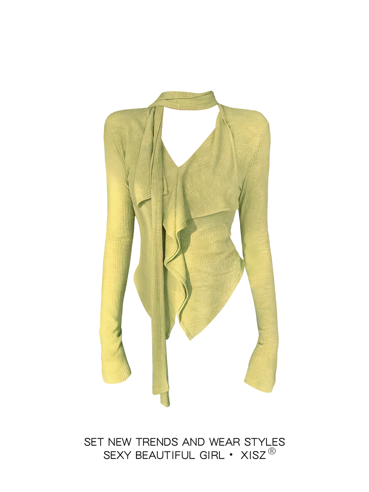 Women Yellow GothicT-shirt Har - Turtleneck Knit 90S ulasan dan harga