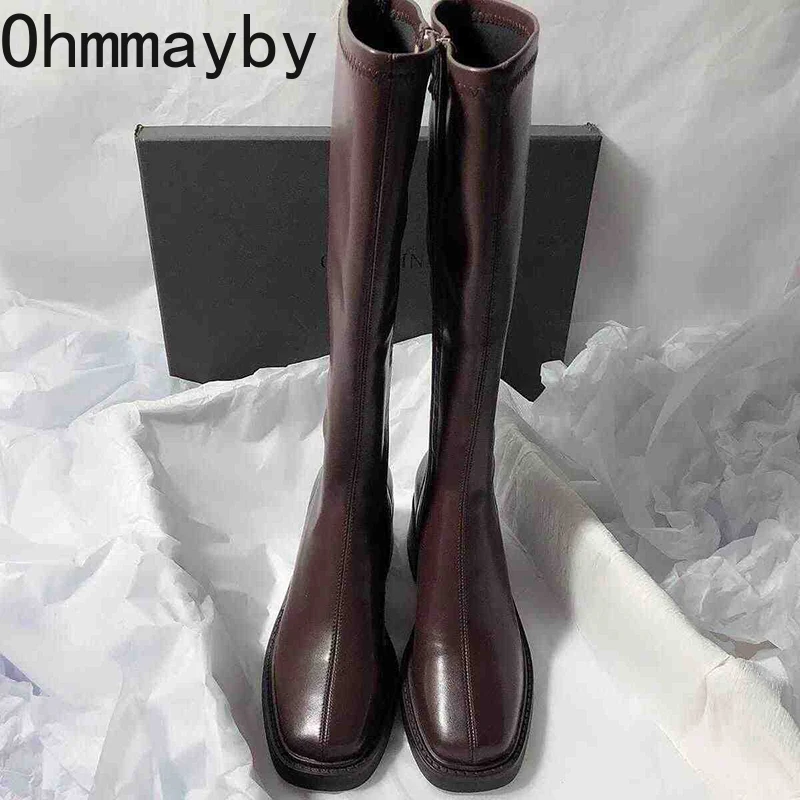 Vintage Thick Heel Women Knee  - Vintage Fashion Fabrics ulasan dan harga