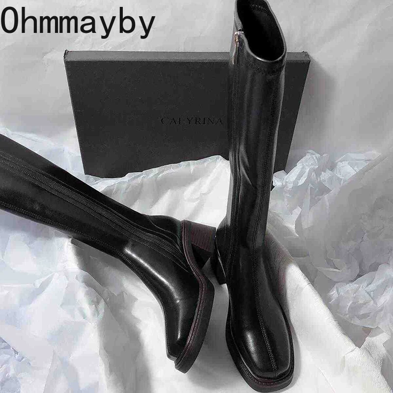 Vintage Thick Heel Women Knee  - Vintage Fashion Fabrics ulasan dan harga