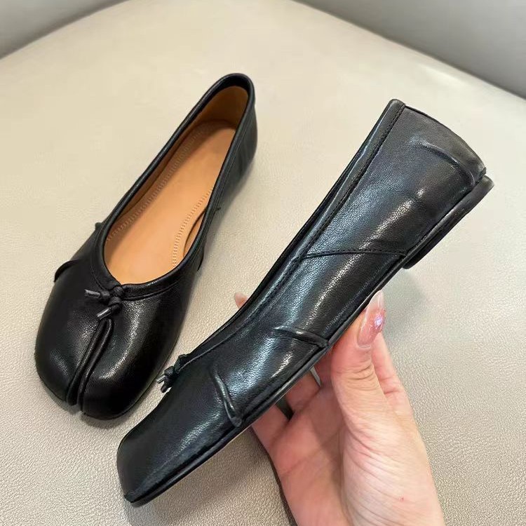 Fashion Split Toe Flat Hoof Ma - Vintage Fashion Online ulasan dan harga