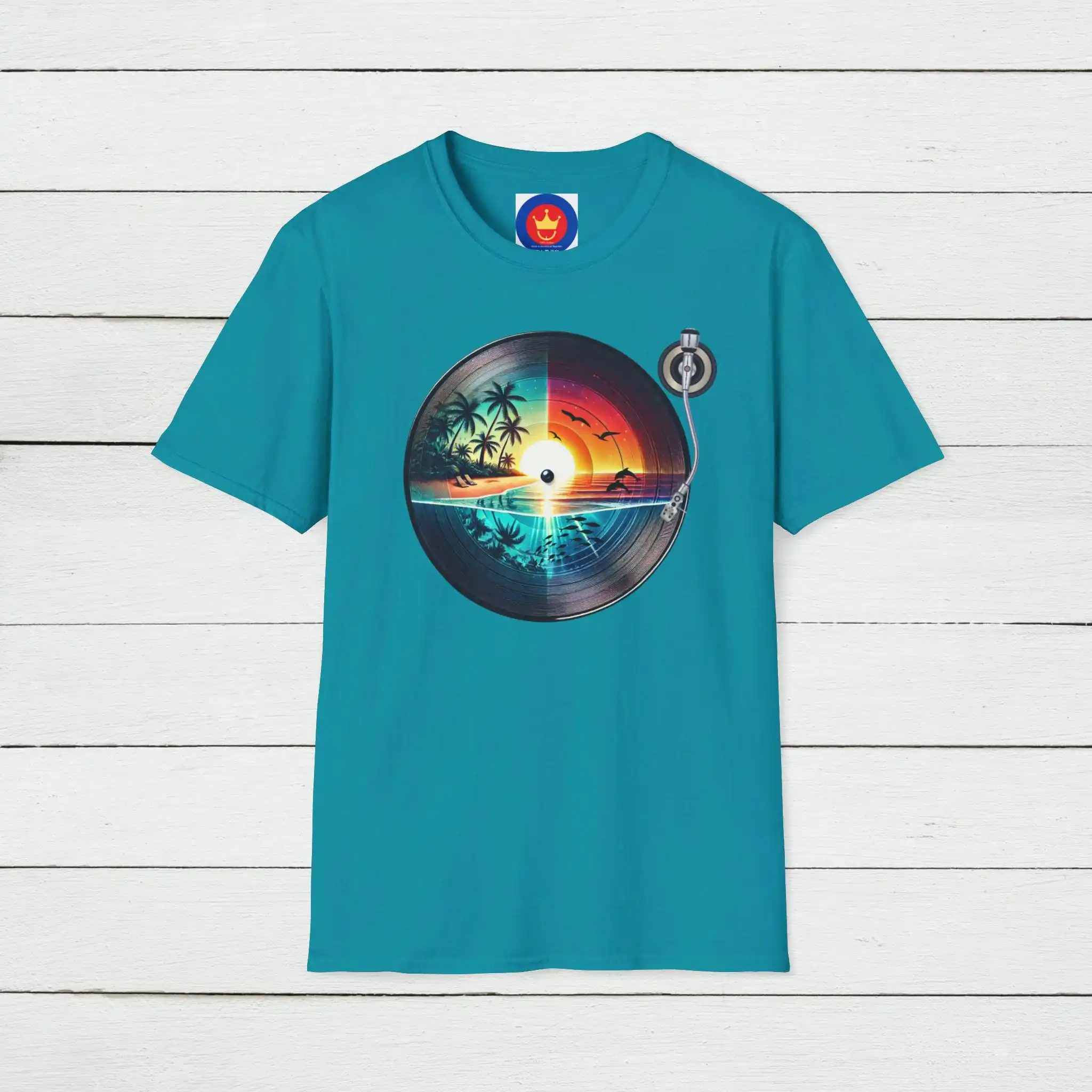 Retro Beach Vinyl T Shirt Vint - Vintage Vibes Fashion ulasan dan harga