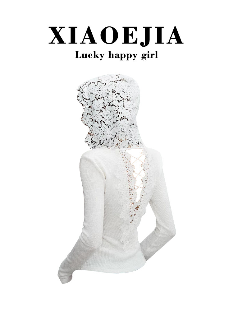 Women White GothicT-shirt Hara - Turtleneck Knit 90S ulasan dan harga