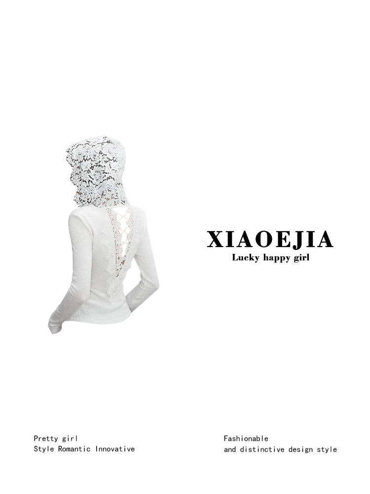Women White GothicT-shirt Hara - Turtleneck Knit 90S ulasan dan harga