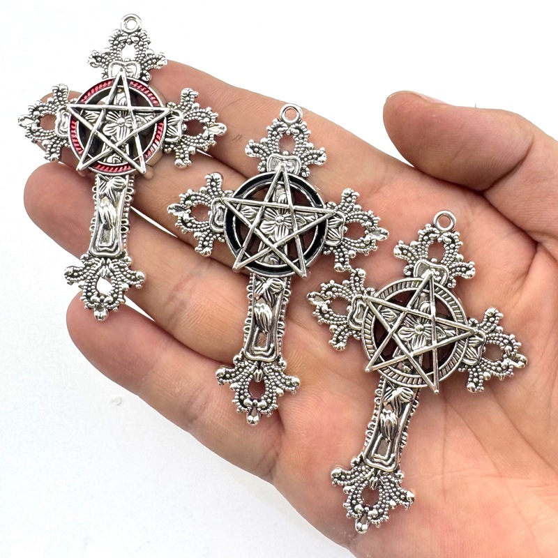 2pcs 30x15mm Gothic Big Cross  - Vintage Fashion Online ulasan dan harga