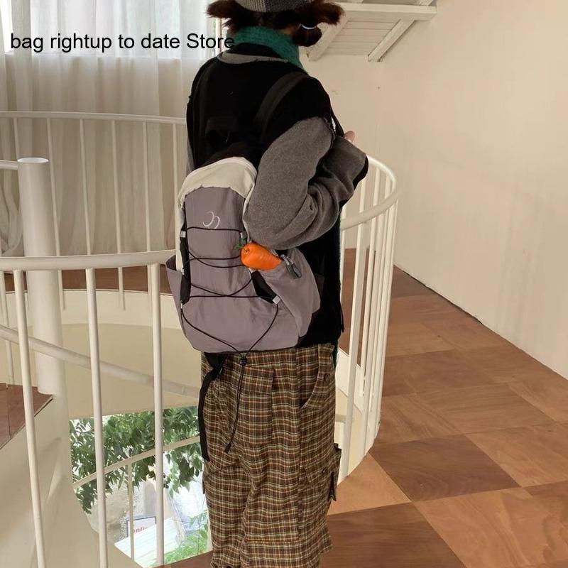 Casual Contrast Color Backpack - Vintage Fashion Coloring Book ulasan dan harga