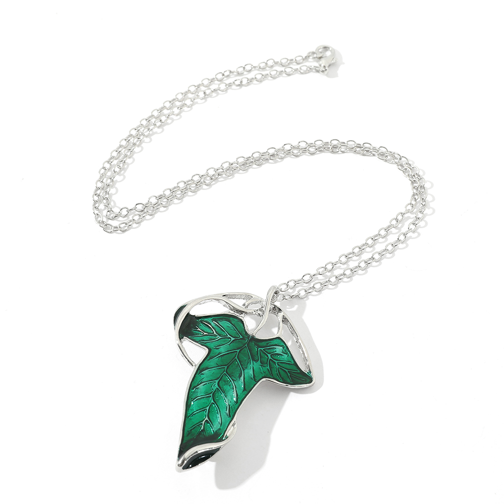 Vintage Green Leaf Pendant Nec - Vintage Fashion Online ulasan dan harga