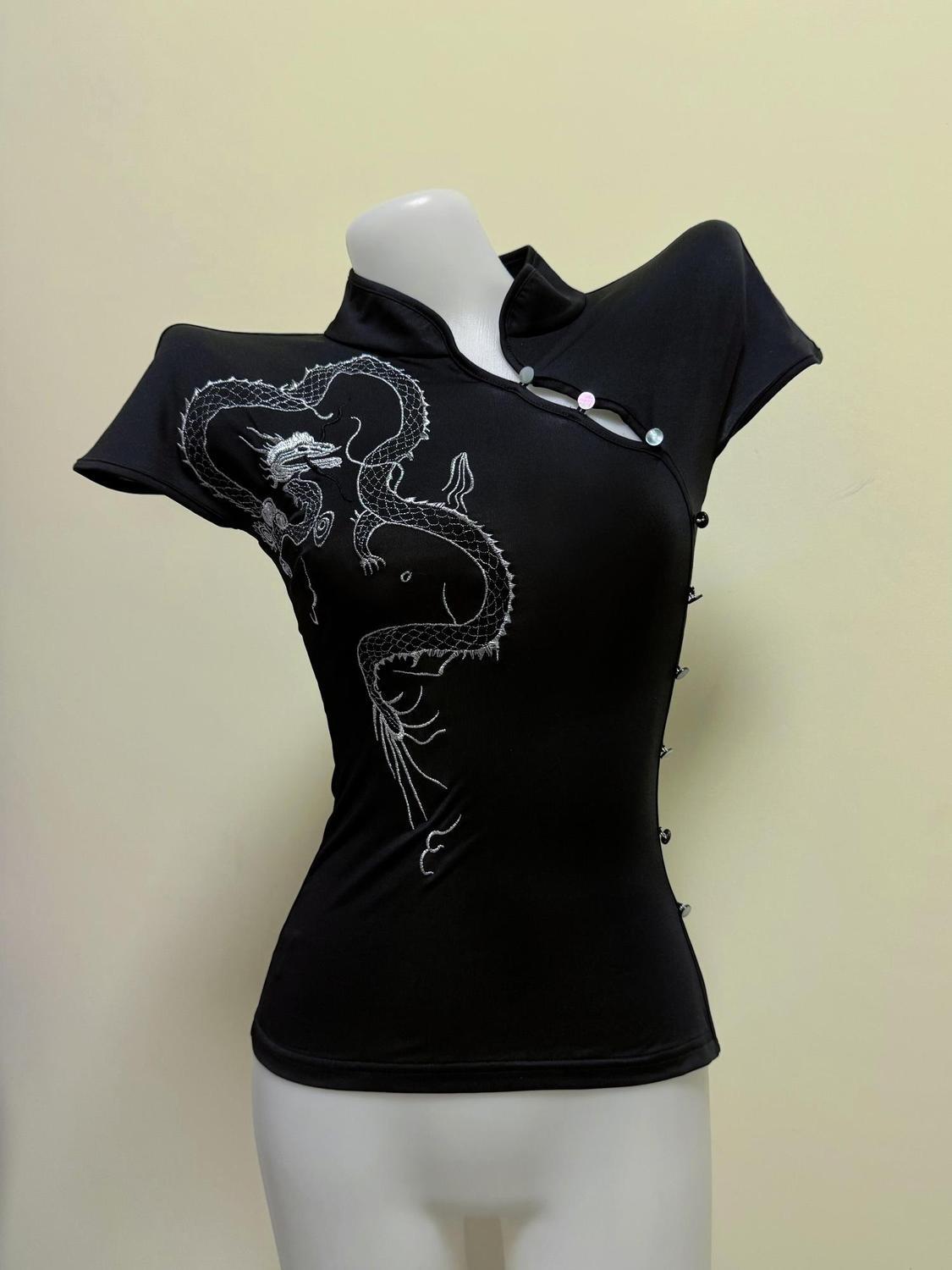 Vintage T-shirt Slim Y2k Basic - Turtleneck Knit 90S ulasan dan harga