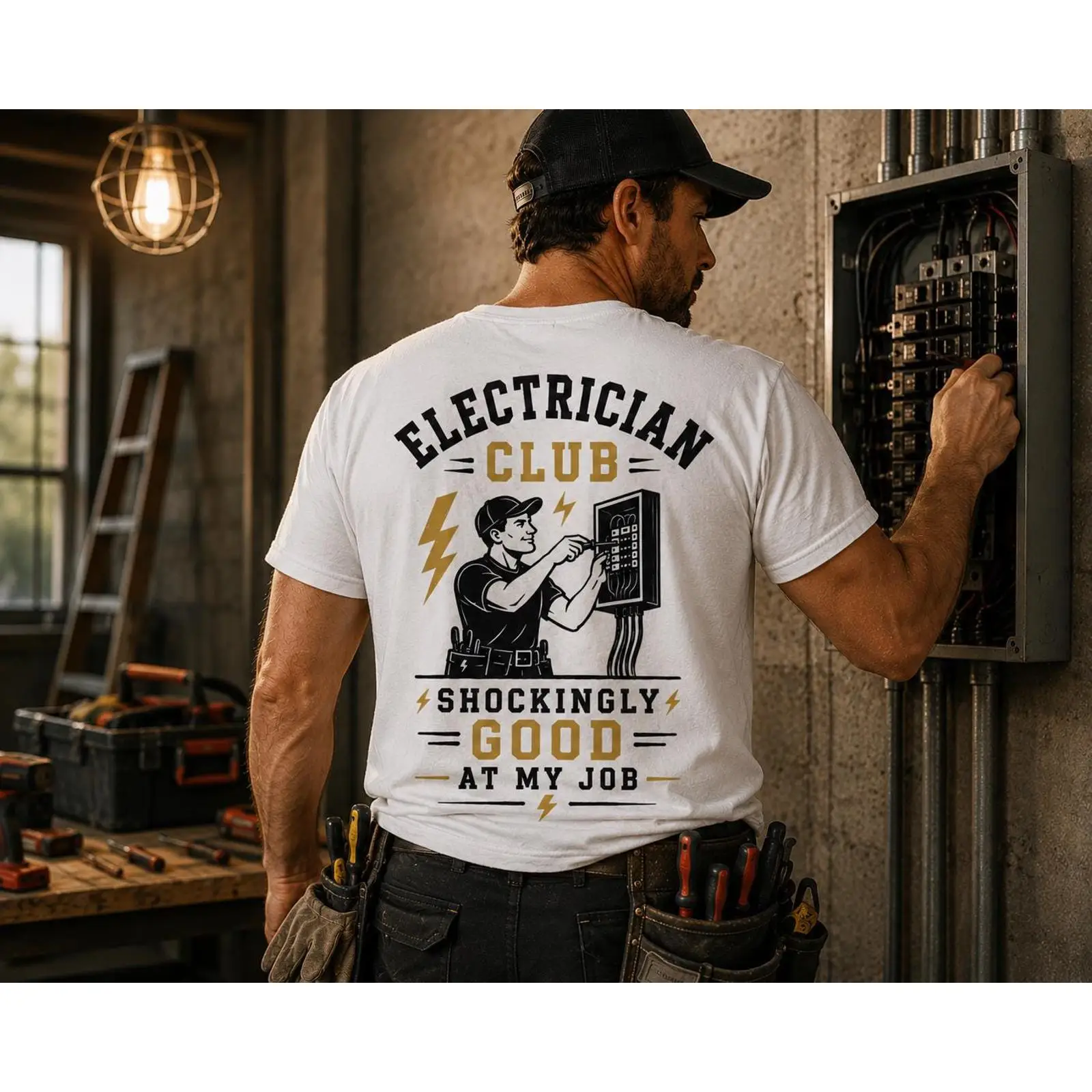 Electrician T Shirt Shockingly - Vintage Fashion Jobs ulasan dan harga