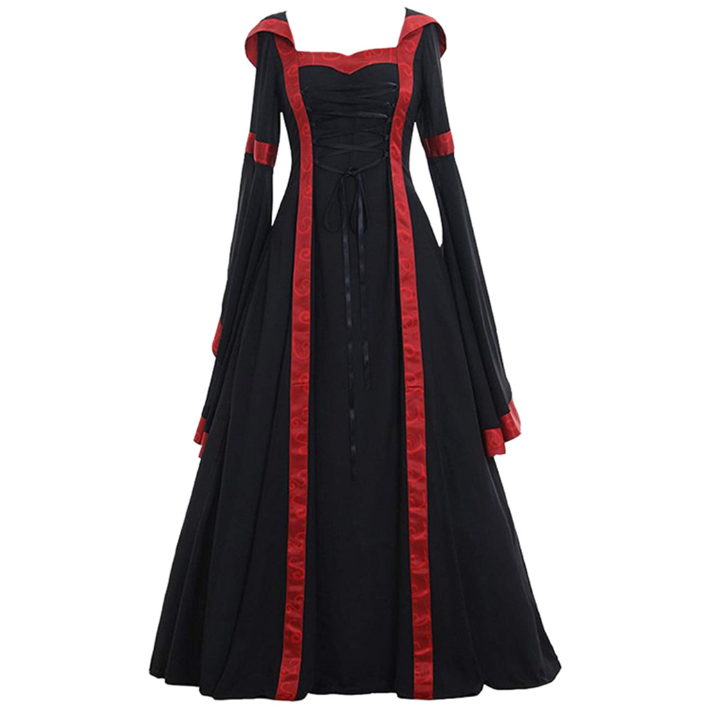 Women's Halloween Dressing Fas - Vintage Fashion Dress ulasan dan harga