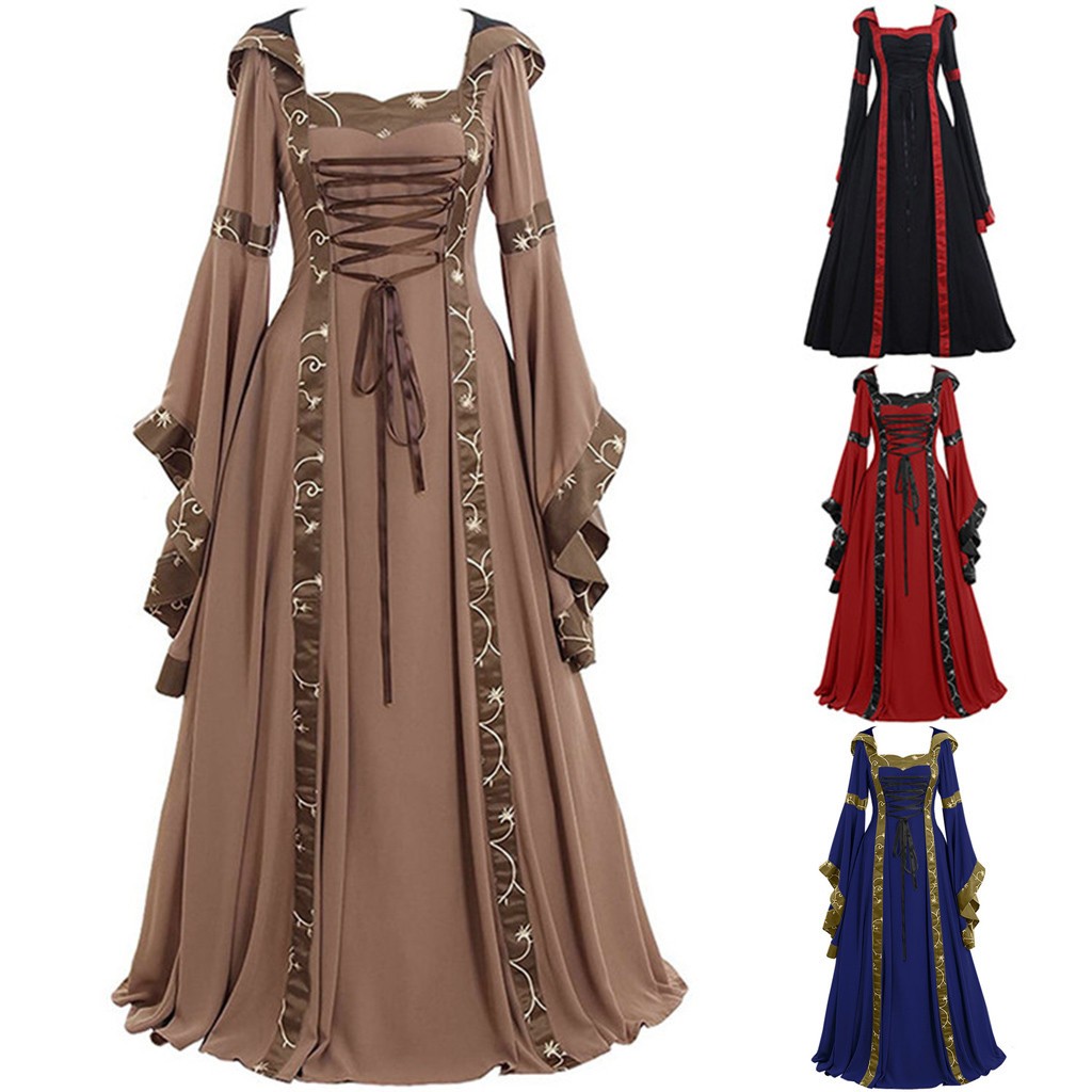 Women's Halloween Dressing Fas - Vintage Fashion Dress ulasan dan harga
