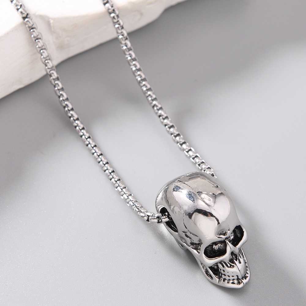 Vintage Alloy Skull Necklace G - Vintage Fashion Ideas ulasan dan harga