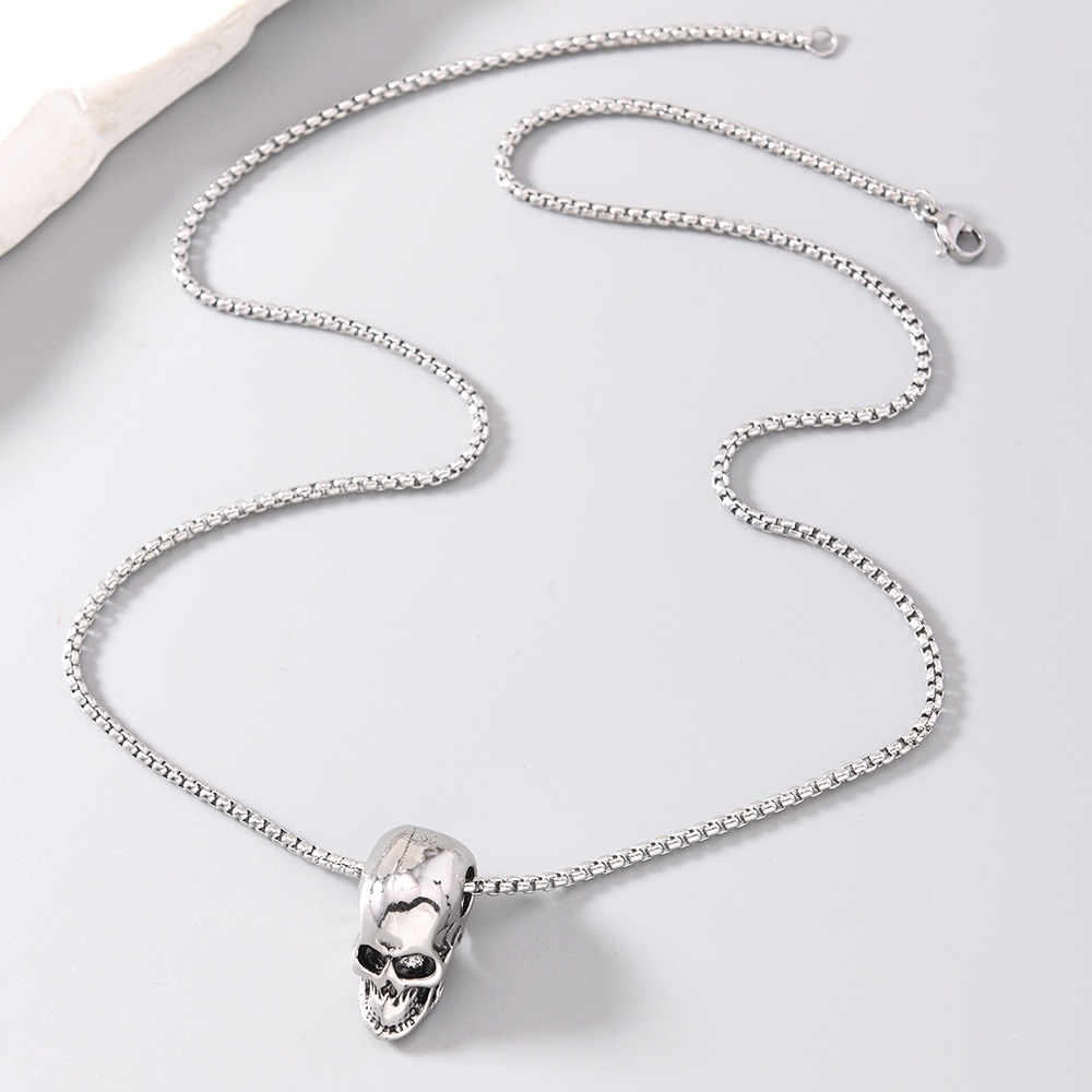 Vintage Alloy Skull Necklace G - Vintage Fashion Ideas ulasan dan harga