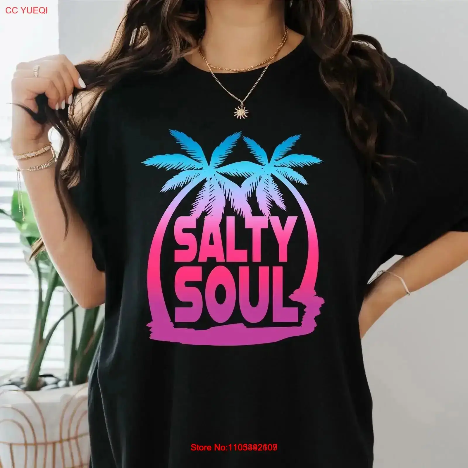 Salty Soul Beach T Shirt Summe - Vintage Vibes Fashion ulasan dan harga
