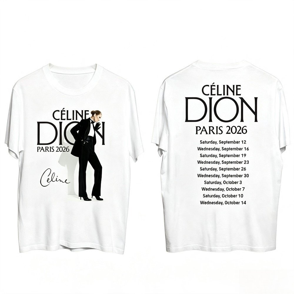 Celine Dion Paris 2026 Tour T- - Vintage Fashion Paris ulasan dan harga