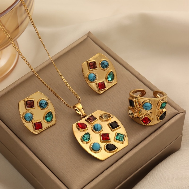 4pcs/set Fashion Jewelry Set w - Vintage Fashion Online ulasan dan harga
