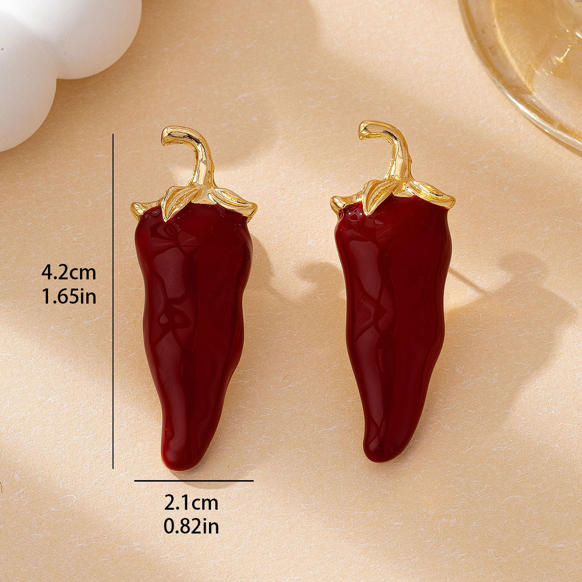 Quirky Chili Stud Earrings Wom - Quirky Vintage Fashion ulasan dan harga