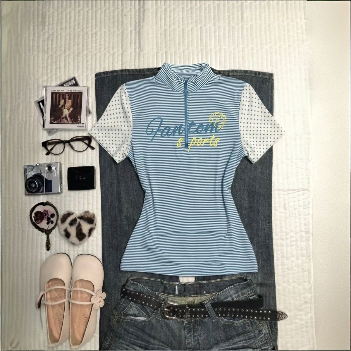 Punk T-shirt Goth Vintage Y2k  - Turtleneck Knit 90S ulasan dan harga